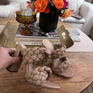 Miss Lola Nude block heels